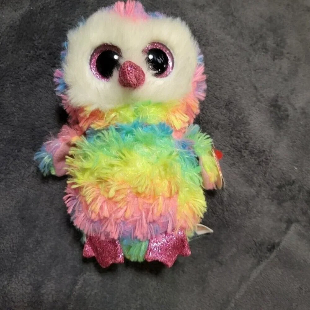 Ty Beanie Boos Rainbow Owl Plush Toy